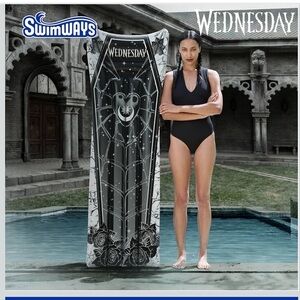 Wednesday Addams themed inflatable Pool Float